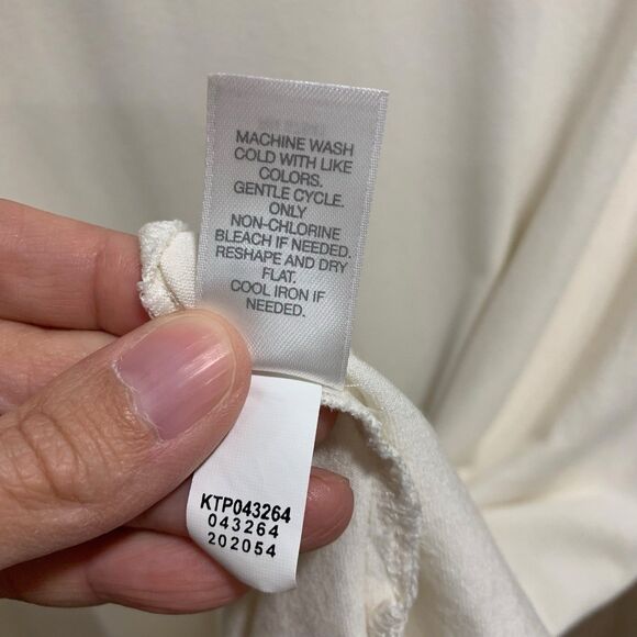 J Jill Wearever Collection Womens Ivory Sleeveless Tunic Top 3X Lagenlook Flowy - Picture 4 of 5